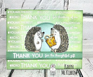 Hedgehog Thank You Card