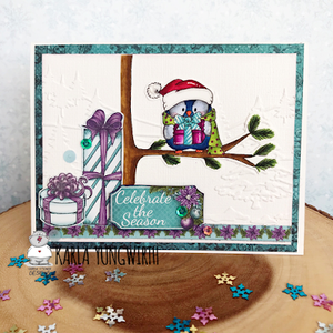 Santa Owl Card With Karla