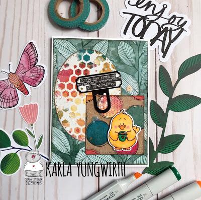 Coffee Chick Card by Karla