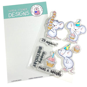 Cupcake Mice - 4x6 Clear Stamp Set