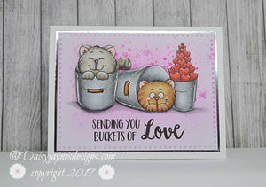 Buckets of Love 4x6 Clear Stamp Set - Clearstamps - Clear Stamps - Cardmaking- Ideas- papercrafting- handmade - cards-  Papercrafts - Gerda Steiner Designs