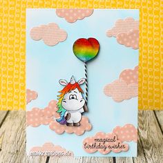 Moody Unicorns 4x6 Clear Stamp Set - Clearstamps - Clear Stamps - Cardmaking- Ideas- papercrafting- handmade - cards-  Papercrafts - Gerda Steiner Designs