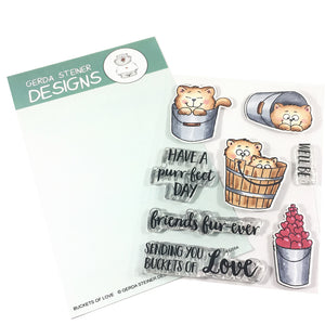 Buckets of Love 4x6 Clear Stamp Set - Clearstamps - Clear Stamps - Cardmaking- Ideas- papercrafting- handmade - cards-  Papercrafts - Gerda Steiner Designs