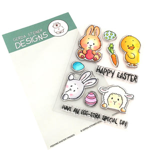 Peeking Easter Friends 4x6 Clear Stamp Set - Clearstamps - Clear Stamps - Cardmaking- Ideas- papercrafting- handmade - cards-  Papercrafts - Gerda Steiner Designs