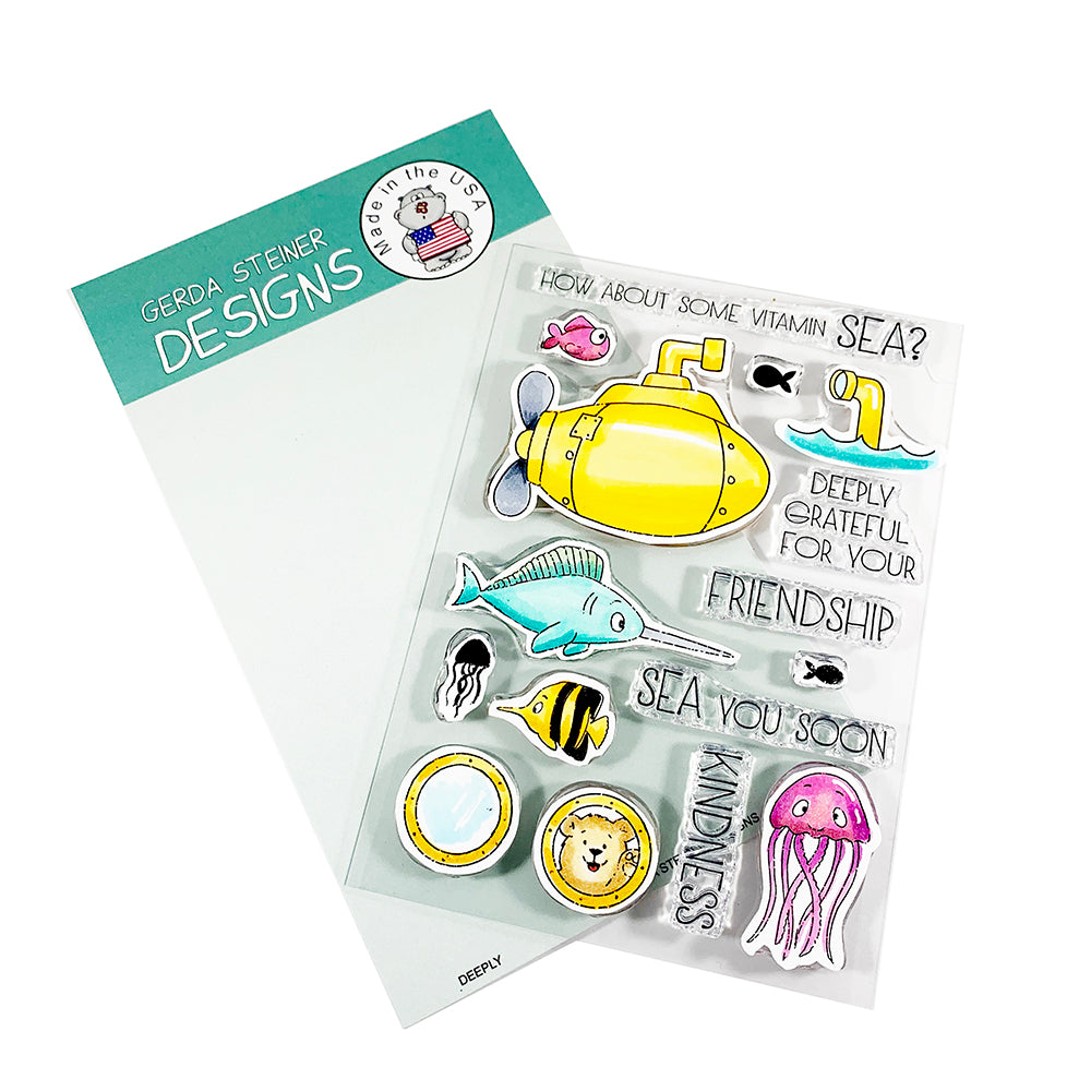 Deeply 4x6 Clear Stamp Set - Clearstamps - Clear Stamps - Cardmaking- Ideas- papercrafting- handmade - cards-  Papercrafts - Gerda Steiner Designs