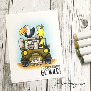 Go Wild! 4x6 Clear Stamp Set - Clearstamps - Clear Stamps - Cardmaking- Ideas- papercrafting- handmade - cards-  Papercrafts - Gerda Steiner Designs