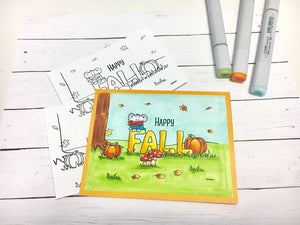 Happy Fall - Greeting Card Printable - Clearstamps - Clear Stamps - Cardmaking- Ideas- papercrafting- handmade - cards-  Papercrafts - Gerda Steiner Designs