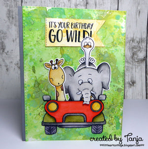 Go Wild! 4x6 Clear Stamp Set - Clearstamps - Clear Stamps - Cardmaking- Ideas- papercrafting- handmade - cards-  Papercrafts - Gerda Steiner Designs