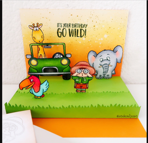 Go Wild! 4x6 Clear Stamp Set - Clearstamps - Clear Stamps - Cardmaking- Ideas- papercrafting- handmade - cards-  Papercrafts - Gerda Steiner Designs