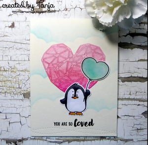 Valentine Penguins 4x6 Clear Stamp Set - Clearstamps - Clear Stamps - Cardmaking- Ideas- papercrafting- handmade - cards-  Papercrafts - Gerda Steiner Designs