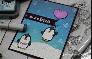 Valentine Penguins 4x6 Clear Stamp Set - Clearstamps - Clear Stamps - Cardmaking- Ideas- papercrafting- handmade - cards-  Papercrafts - Gerda Steiner Designs