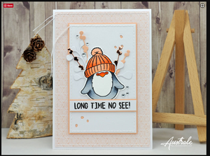 Long Time No See Penguin 3x4 Clear Stamp Set - Clearstamps - Clear Stamps - Cardmaking- Ideas- papercrafting- handmade - cards-  Papercrafts - Gerda Steiner Designs