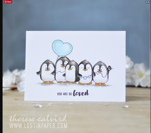 Valentine Penguins 4x6 Clear Stamp Set - Clearstamps - Clear Stamps - Cardmaking- Ideas- papercrafting- handmade - cards-  Papercrafts - Gerda Steiner Designs