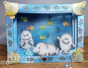 Oh Manatee 4x6 Clear Stamp Set - Clearstamps - Clear Stamps - Cardmaking- Ideas- papercrafting- handmade - cards-  Papercrafts - Gerda Steiner Designs