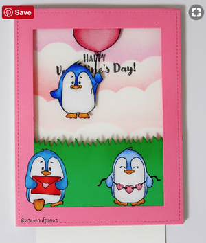 Valentine Penguins 4x6 Clear Stamp Set - Clearstamps - Clear Stamps - Cardmaking- Ideas- papercrafting- handmade - cards-  Papercrafts - Gerda Steiner Designs