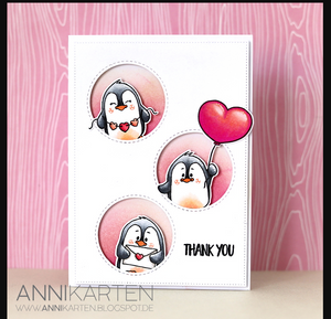 Valentine Penguins 4x6 Clear Stamp Set - Clearstamps - Clear Stamps - Cardmaking- Ideas- papercrafting- handmade - cards-  Papercrafts - Gerda Steiner Designs