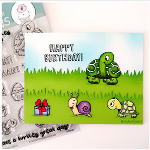 Turtley Great 4x6 Clear Stamp Set - Clearstamps - Clear Stamps - Cardmaking- Ideas- papercrafting- handmade - cards-  Papercrafts - Gerda Steiner Designs