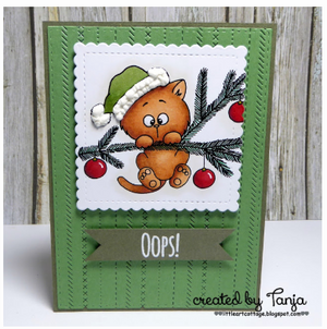 Christmas Kitten 4x6 Clear Stamp Set - Clearstamps - Clear Stamps - Cardmaking- Ideas- papercrafting- handmade - cards-  Papercrafts - Gerda Steiner Designs