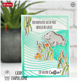 Oh Manatee 4x6 Clear Stamp Set - Clearstamps - Clear Stamps - Cardmaking- Ideas- papercrafting- handmade - cards-  Papercrafts - Gerda Steiner Designs