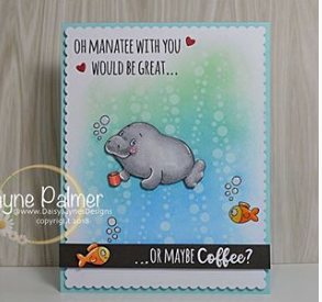 Oh Manatee 4x6 Clear Stamp Set - Clearstamps - Clear Stamps - Cardmaking- Ideas- papercrafting- handmade - cards-  Papercrafts - Gerda Steiner Designs