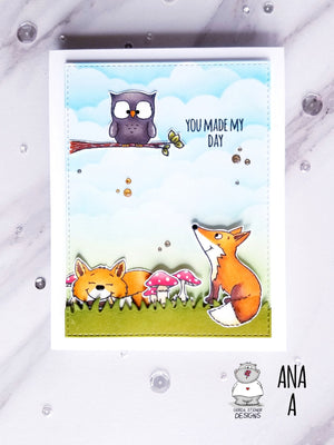 Foxes 4x6 Clear Stamp Set - Clearstamps - Clear Stamps - Cardmaking- Ideas- papercrafting- handmade - cards-  Papercrafts - Gerda Steiner Designs